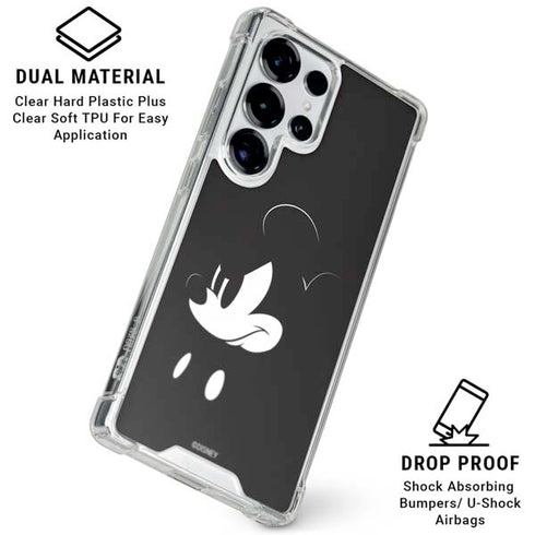 Disney Mickey Mouse Black and White Galaxy S25 Ultra Clear Case